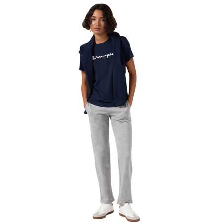 Pantalón Mujer Con Bajo Recto Champion Icons Fleece Joggers "Medium Gray"