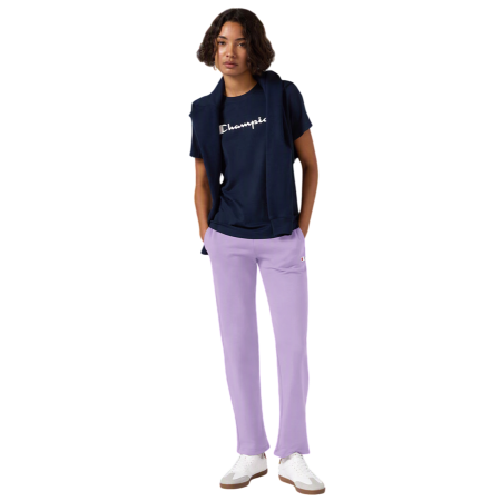 Pantalón Mujer Con Bajo Recto Champion Icons Fleece Joggers "Violet"