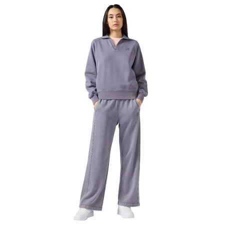 Champion Women's Washed Wide Leg Fleece Pants Icons "Dark Mauve"