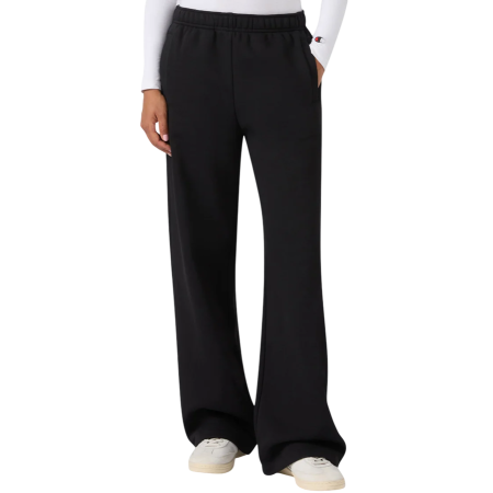 Pantalón Champion Wide Leg de Mujer con Cordón e Interior Afelpado "Black"