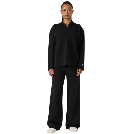 Pantalón Champion Wide Leg de Mujer con Cordón e Interior Afelpado "Black"