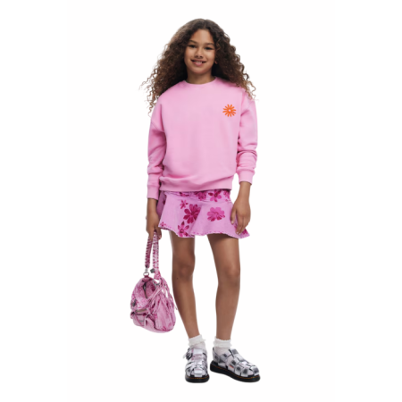 Desigual Sudadera de Niña Tejido de punto  "Chicle"