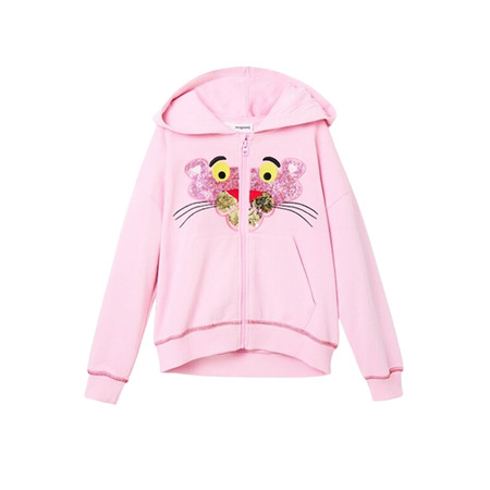 Desigual Girls Pink Panther Sequin Sweatshirt