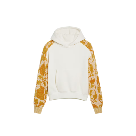 Desigual Jacquard Sleeve Sweatshirt "Cream"