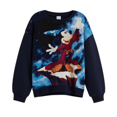 Desigual Kids Mickey™ Fantasy Jacquard Sweatshirt "Navy"