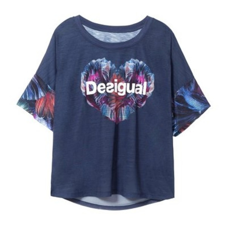 Desigual Mesh Oversize T-Shirt (Navy)