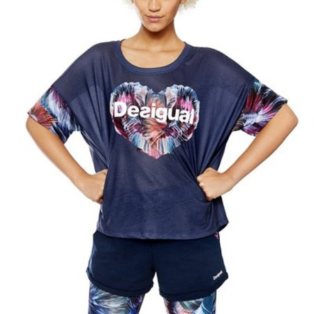 Desigual Mesh Oversize T-Shirt (Navy)