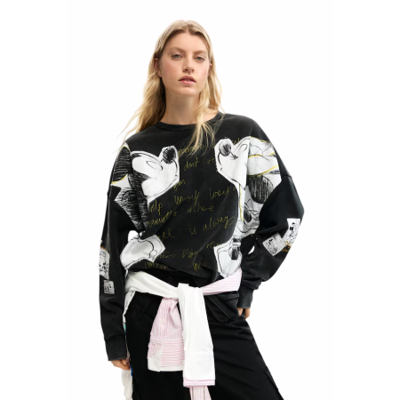 Desigual Sudadera  Mickey y Minnie Mouse  "Dark Gray "