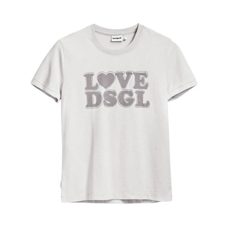 Desigual Plain T-shirt Love "grey"