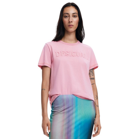Desigual shiny t-shirt "pale pink"
