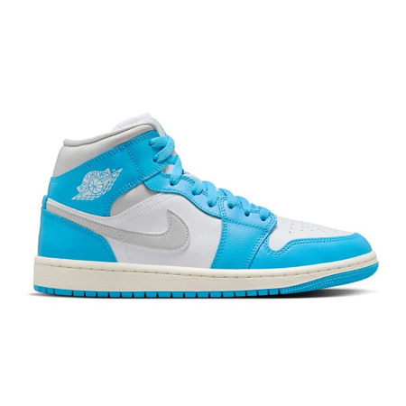 Jordan 1 Mid Dark Powder Blue White Sail Neutral Grey (Women's)