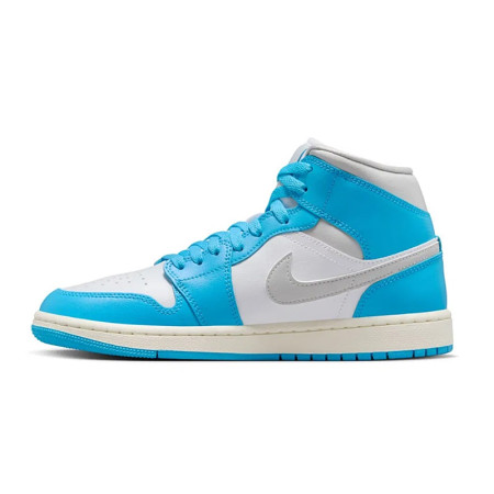 Jordan 1 Mid Dark Powder Blue White Sail Neutral Grey (Women's)