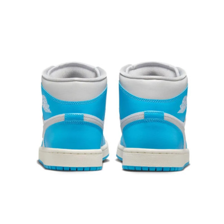 Jordan 1 Mid Dark Powder Blue White Sail Neutral Grey (Women's)