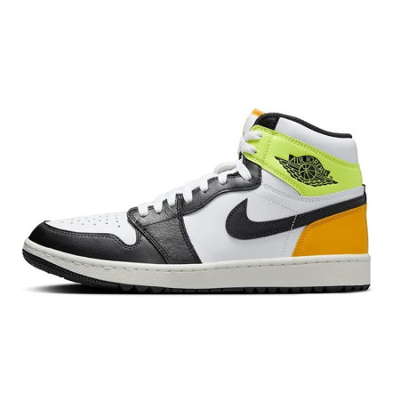 Jordan 1 Retro High G "White University Gold Volt Black"