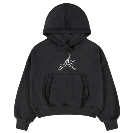 Sudadera Corta Niña Jordan JDG Rebel Rose "Off Black"