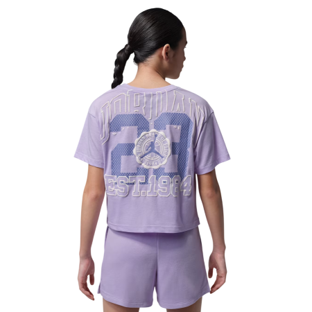 Camiseta Cropped Niña Jordan JDG Secret Garden Collegiate  "Violet Mist"
