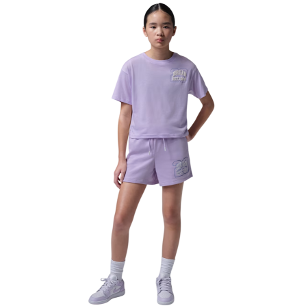 Camiseta Cropped Niña Jordan JDG Secret Garden Collegiate  "Violet Mist"