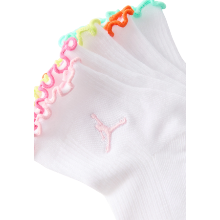 Jordan Girls JHG Lettuce Edge Ankle 6 PPack Socks Lightweight "White"