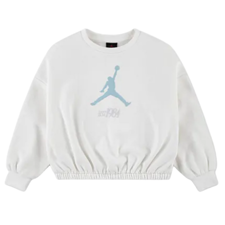 Sudadera Corta sin Capucha Niña Jordan Jumpman Club Pleated Fleece "Sail"