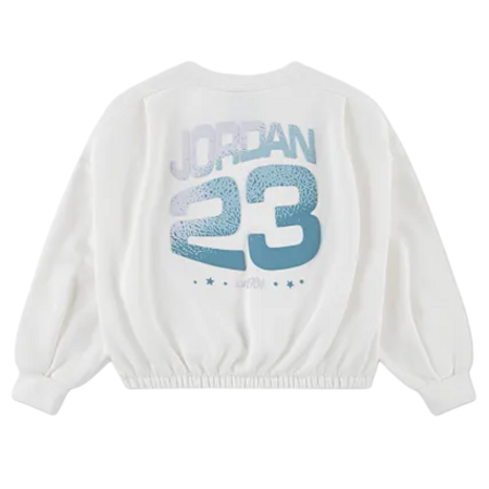 Sudadera Corta sin Capucha Niña Jordan Jumpman Club Pleated Fleece "Sail"