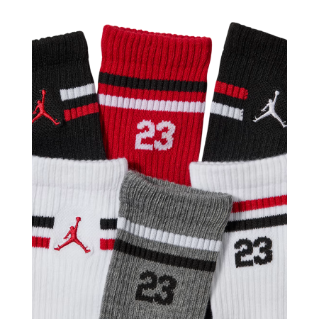 Calcetines Jordan Icon Stripe 6PK Crew "Black"