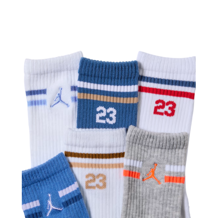 Calcetines Jordan Icon Stripe 6PK Crew "True Blue"
