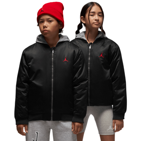 Jordan Kids Big Logo Hooded Bomber Jacket "Black"