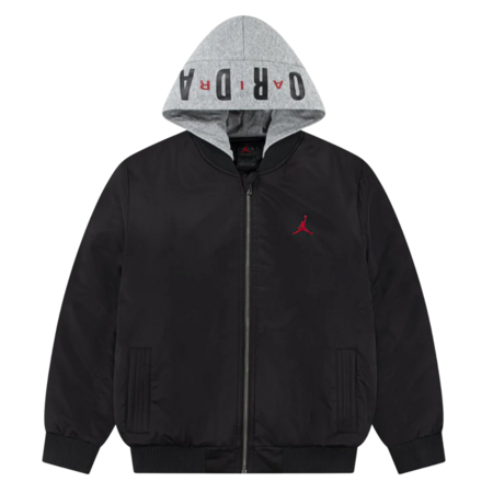 Jordan Kids Big Logo Hooded Bomber Jacket "Black"