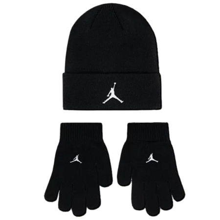 Jordan Kids Jan Essentials Beanie and Gloves 2Pieces "Black"
