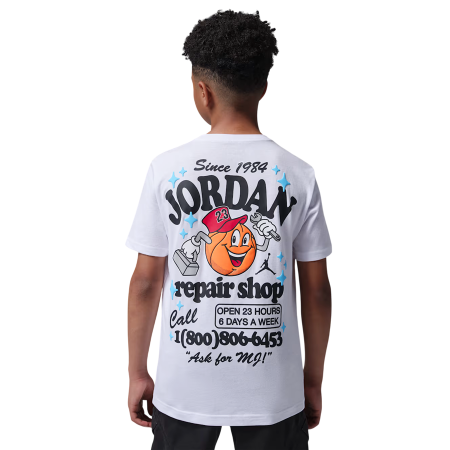 Camiseta Niño/Niña Jordan MJ's Repair Shop "White"