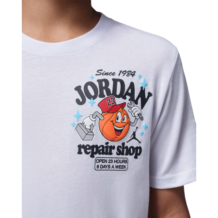 Camiseta Niño/Niña Jordan MJ's Repair Shop "White"