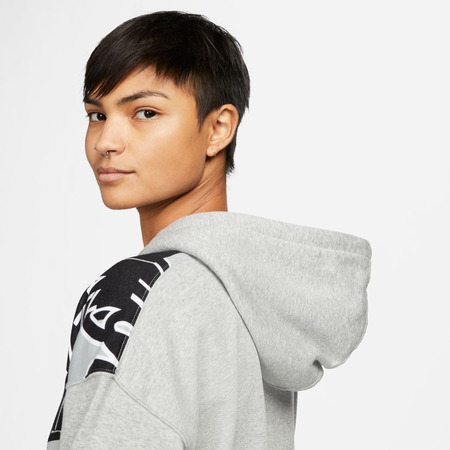 Jordan Women's Fleece Allover Printed Hoodie "Base Grey"
