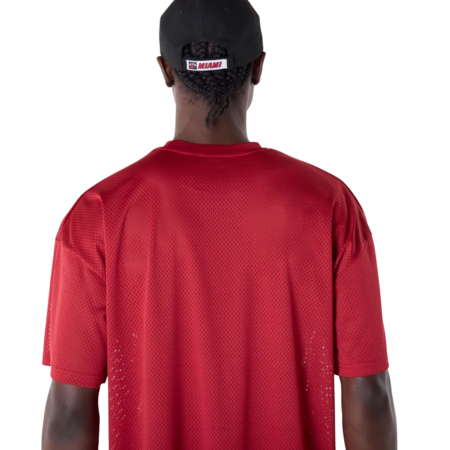 Camiseta Mesh New Era NBA Miami Heat Graphic "DarK Red"