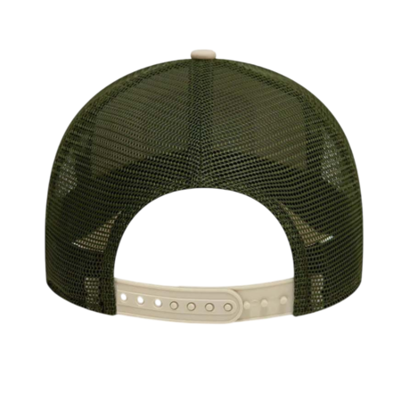 New Era Patch 9FORTY A-Frame Trucker Adjustable Cap "Beige"