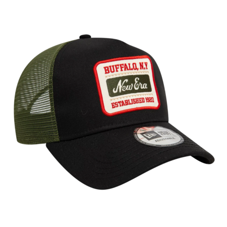 New Era Patch 9FORTY A-Frame Trucker Adjustable Cap "Black"