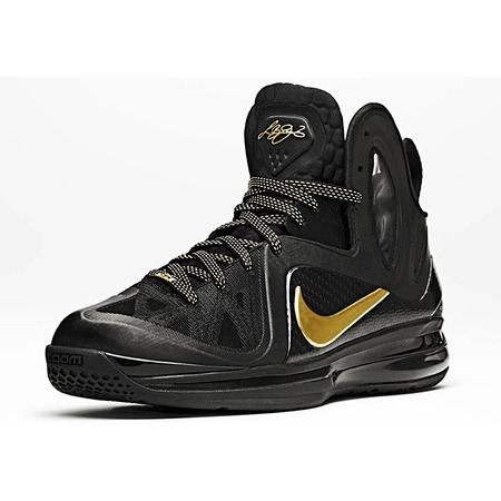 Nike Lebron 9 P.S. Elite "Away" (002/negro/dorado)