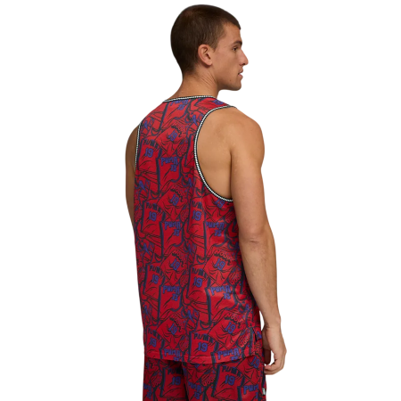 Camiseta de Baloncesto de Tirantes Puma Flagrant Foul "Candy Apple-AOP "