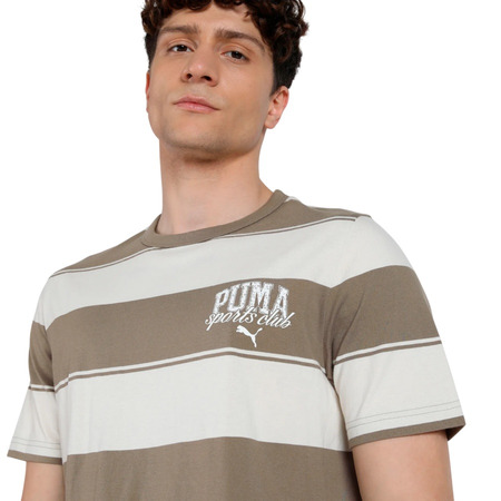 PUMA CLASS Striped Tee "Totally Taupe"