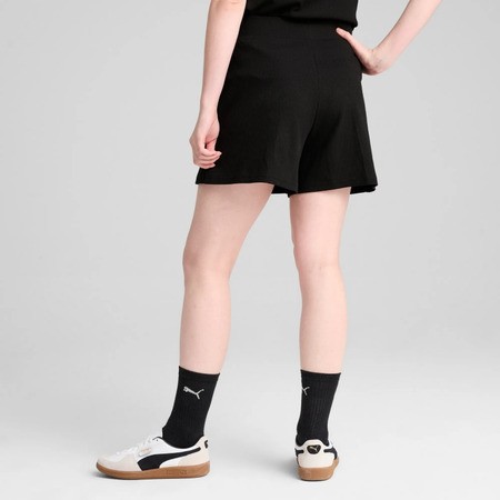 Puma ESS ELEVATED High-Rise Rib Shorts 5" "Black"