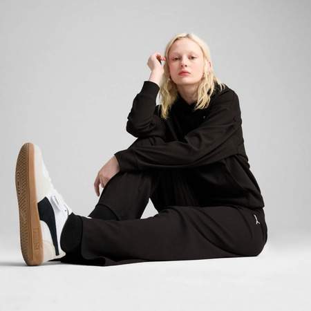Puma ESS ELEVATED High-Waist Straight Leg Rib Pant "Black"