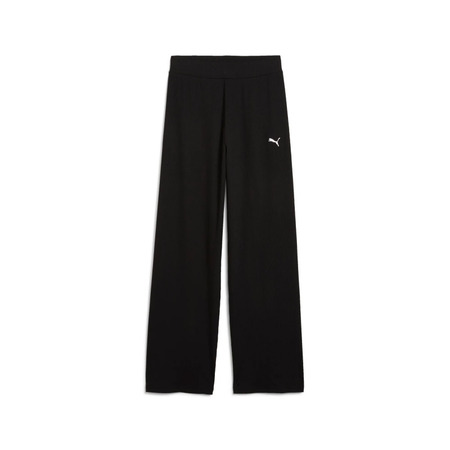 Puma ESS ELEVATED High-Waist Straight Leg Rib Pant "Black"