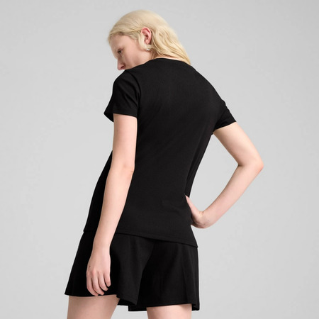 Puma ESS ELEVATED Rib Tee "Black"