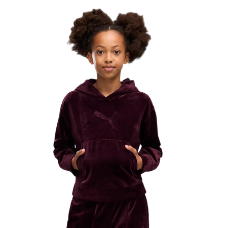 Sudadera Niña Puma ESS ELEVATED Velour  "Ruby Noir"