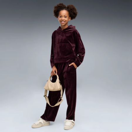 Sudadera Niña Puma ESS ELEVATED Velour  "Ruby Noir"