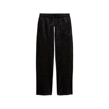 Pantalòn Recto Puma ESS ELEVATED Velour Straight "Black"