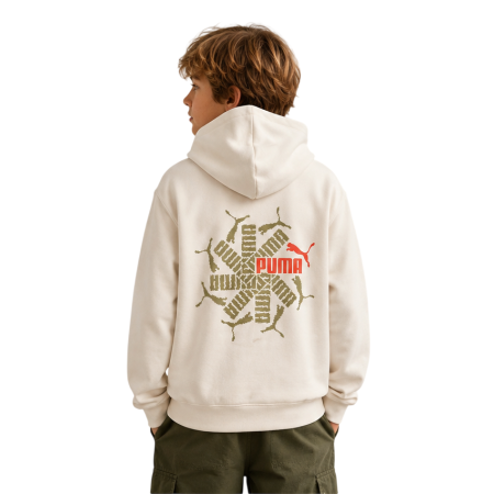 Sudadera Puma ESS LOGO LAB Brand Back Graphic FL B "Alpine Snow"