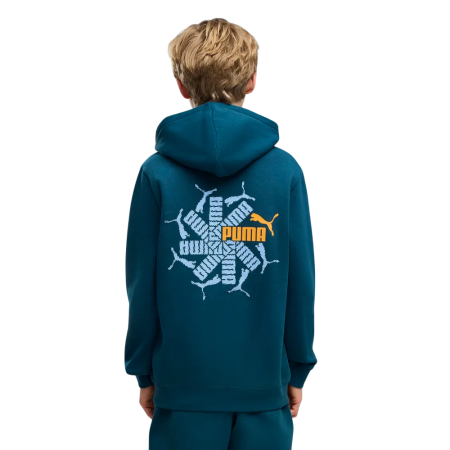 Sudadera Puma ESS LOGO LAB Brand Back Graphic FL B "Midnight Petrol"
