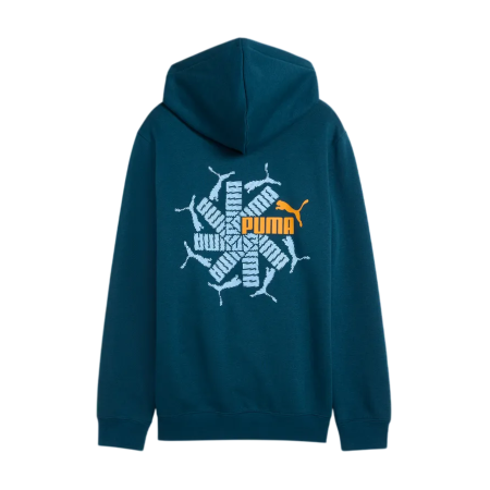 Sudadera Puma ESS LOGO LAB Brand Back Graphic FL B "Midnight Petrol"