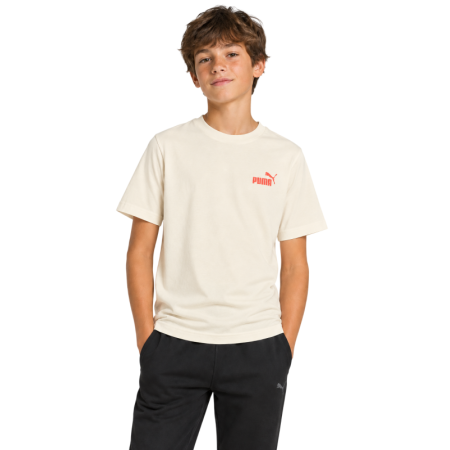 Camiseta Niño Puma ESS LOGO LAB Brand Back Graphic B "Alpine Snow"