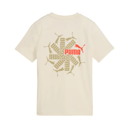 Camiseta Niño Puma ESS LOGO LAB Brand Back Graphic B "Alpine Snow"